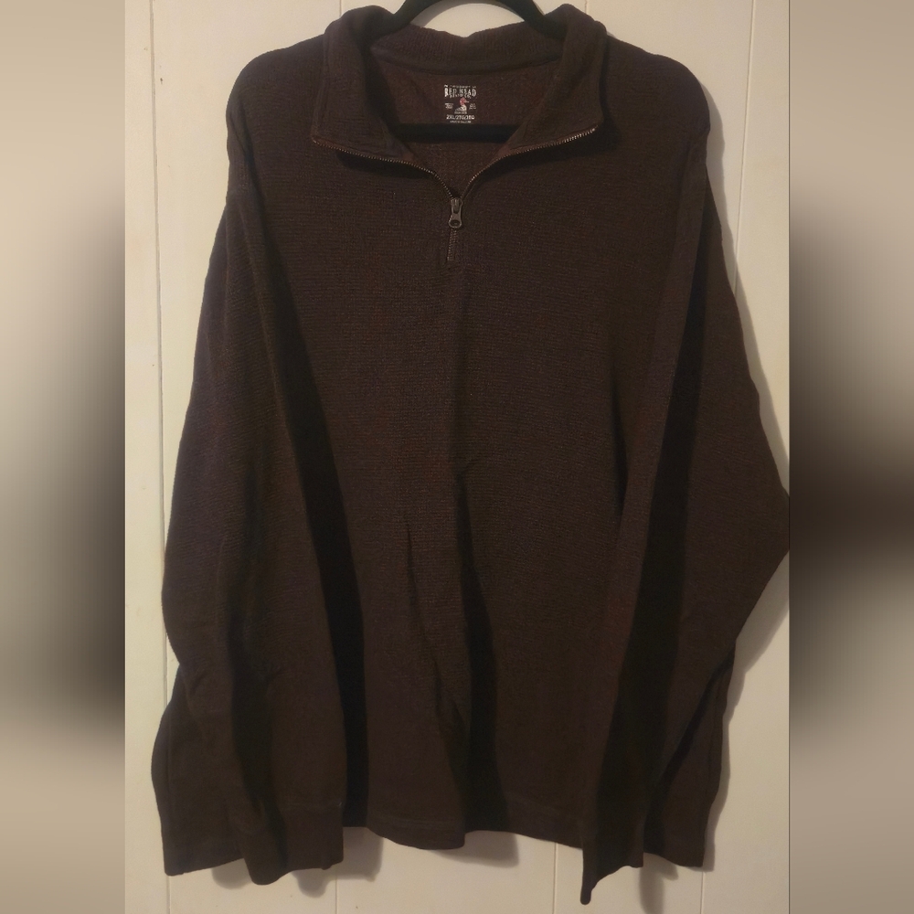 RedHead Chocolate Zip-Up Sweater